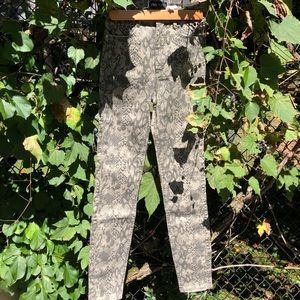 Zara Snakeskin Print Highrise Jeans